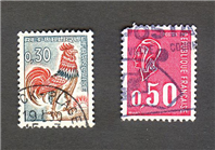  2 عدد تمبر زیبای کشور فرانسه 